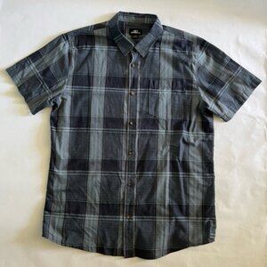 Oneill plaid shirt - blue- mens large